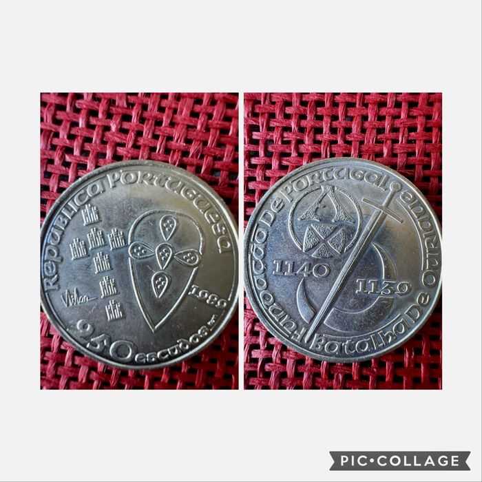 moedas antigas de escudos.