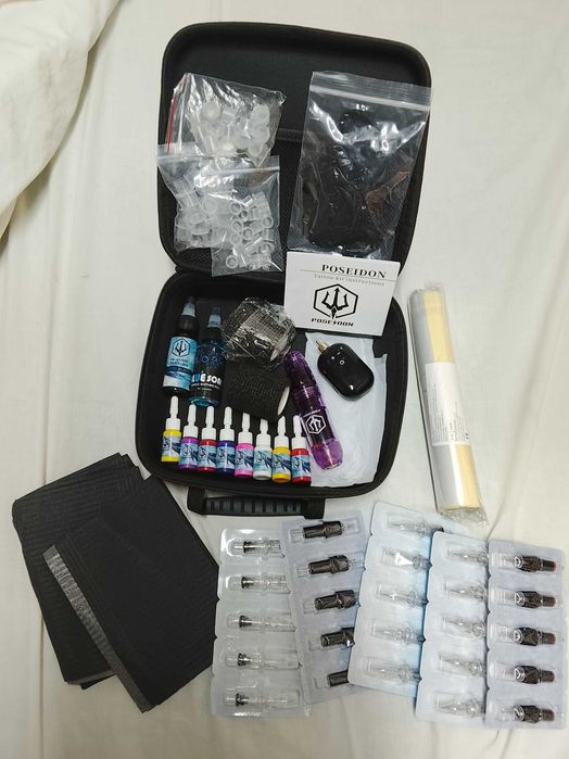 Kit tatuagem completo novo e selado