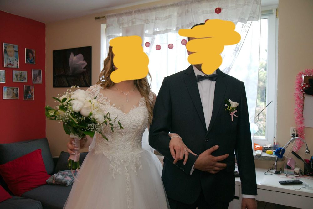 Suknia ślubna 164cm+4cm obcas