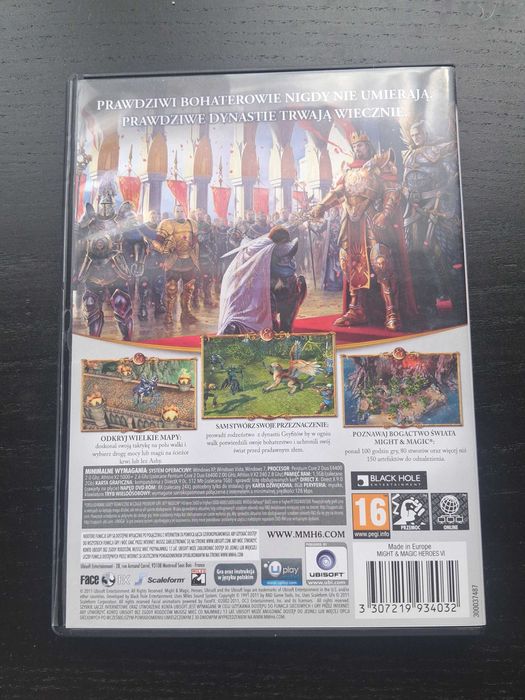 MIGHT & MAGIC HEROESVI, pudełko i płytka