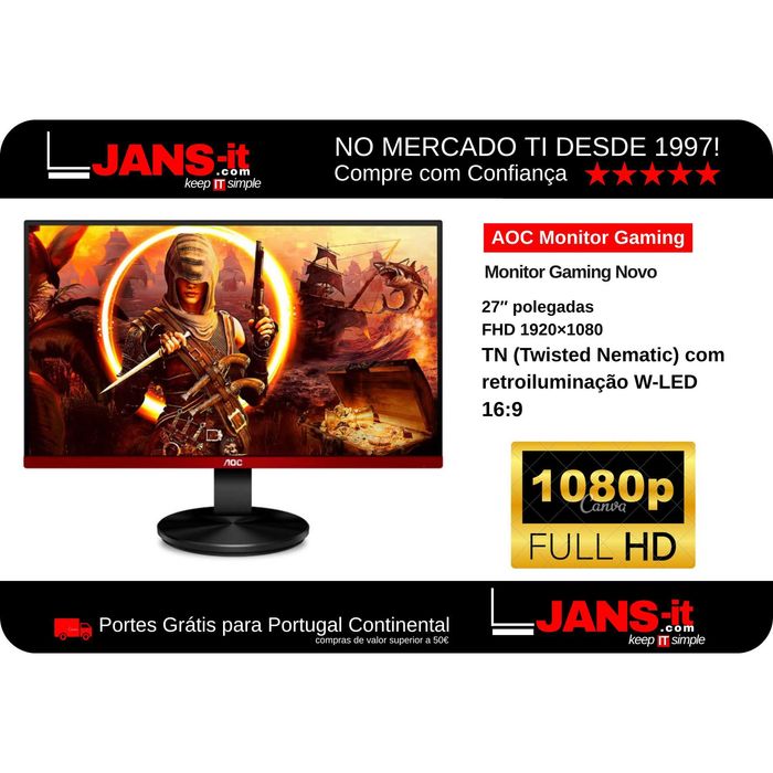 AOC Monitor Gaming | 27″ | LED | FHD | 144Hz
