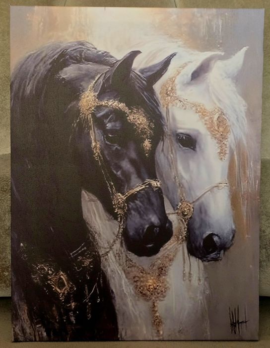 Konie Obraz Jeździectwo. Koń Arabski. Mustang. Prezent dla jeźdźca.
