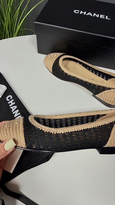 Балетки жіночі вязані текстиль Chanel шанель В наявності