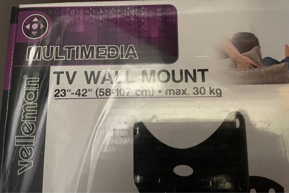Suporte de TV de parede, novo na caixa