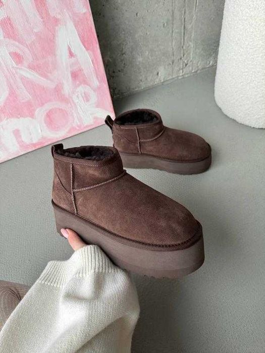 Угги/Угг/Уггі/Уги/Угі/UGG Australia Ultra Mini Platform 5 см Chocolate