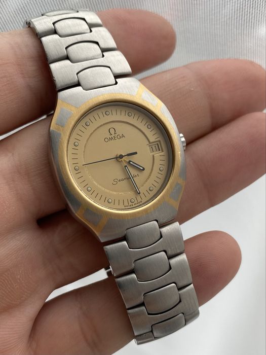 Omega Seamaster Polaris Quartz stal zloto
