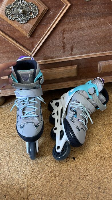 Kit completo de patins OXELO 35-38 + proteções + capacete