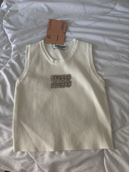 Miu Miu Top Biały