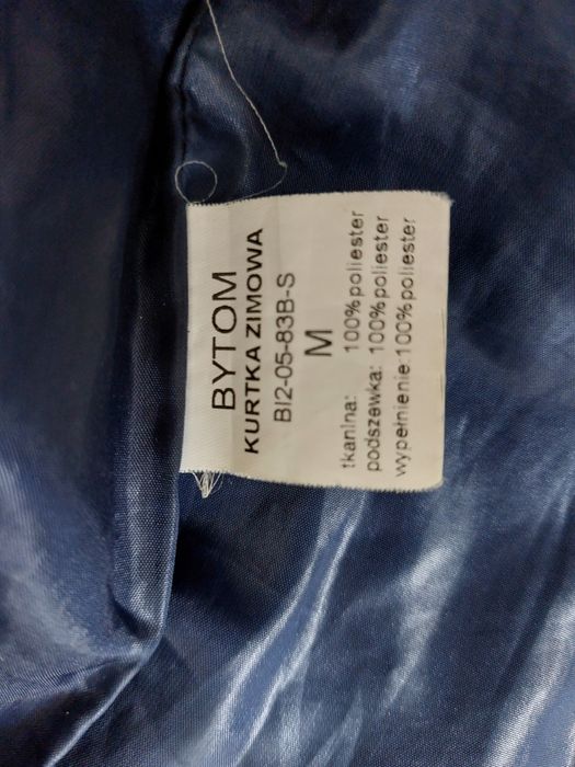 BYTOM piękna męska ciepła kurtka zimowa r.M granat stan idealnyjakNOWA