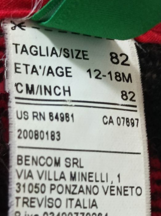 Chapéu de Inverno para Menino marca Benetton (12-18 meses)