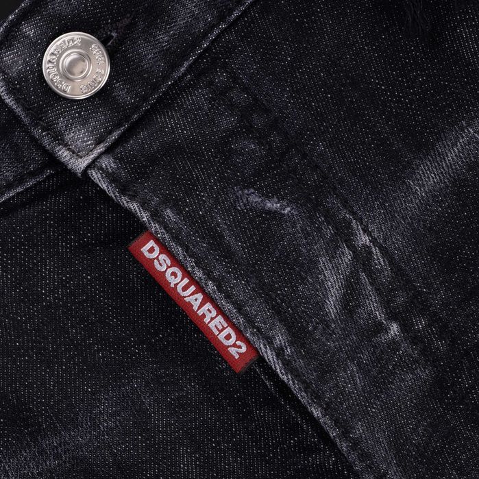 DSQUARED2 jeansowe szorty MARINE SHORT spodenki NERO