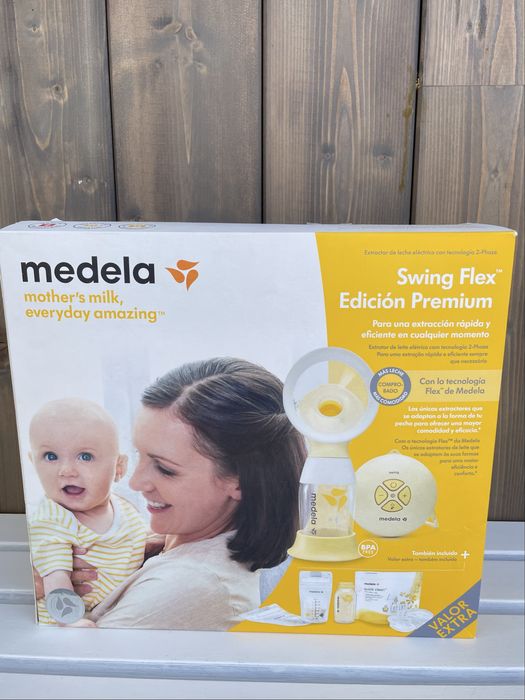 Bomba Medela Swing Flex™ Premium Ed. COMO NOVA + Tetina + 50Sacos NOVO