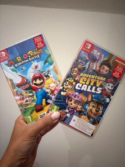 Lote 2 Jogos Nintendo Switch Mario Rabbids Patrulha Pata