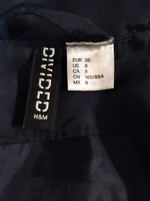 Довга куртка єврозима-демісезон темно-синя, р.8/38, зріст 165