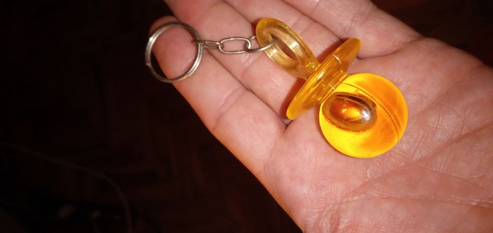 Want to regress to babyhood / no one will know? Hard pacifier keychain. 9E – Dolls 15E – From 2E64284015557378121