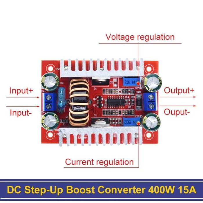 dc dc преобразователь повышающий на 400W 15А на TL494 / xl4016 xl4015