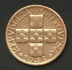 Moeda XX centavos bronze - Portugal - 1943