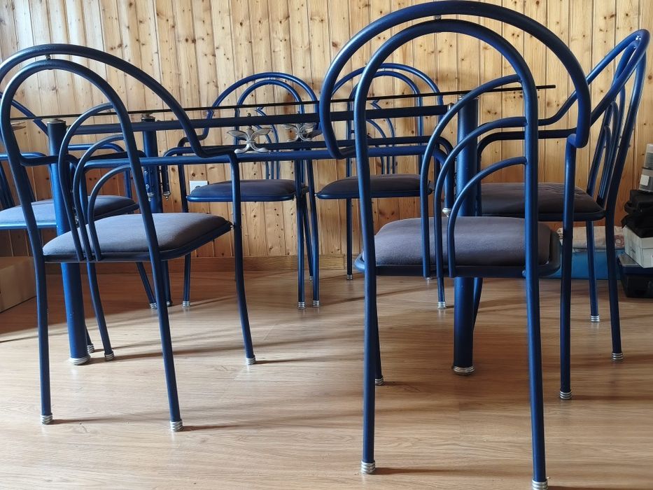 Mesa de Ferro com Cadeiras