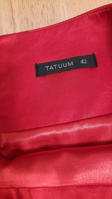 czerwona spódnica z podszewką