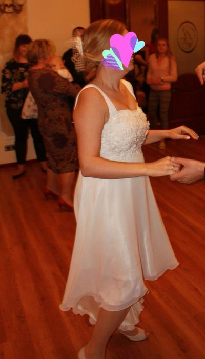 Sukienka ślubna asymetryczna rozm. 42