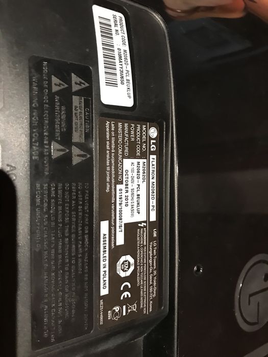 Monitor LG flatron modelo M 2062 DL outro HP P24G5 FHD
