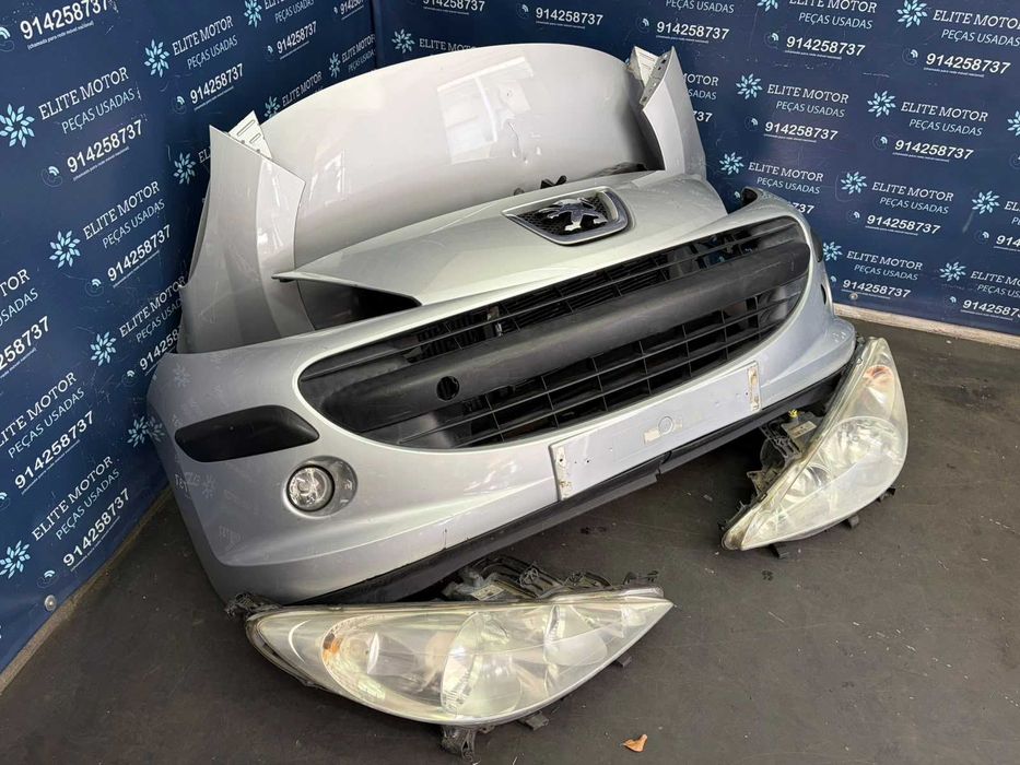 Frente completa usada PEUGEOT 207 1.6 HDI parachoques capot oticas guardalamas radiador