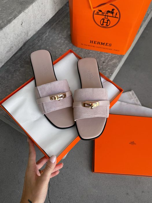 Klapki Hermes giulia pink