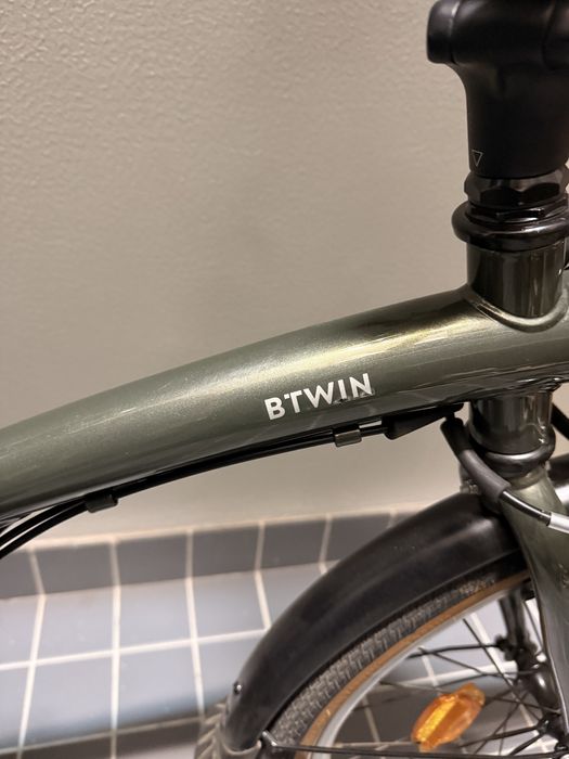 Bicicleta Elétrica Dobrável BTwin E FOLD 500 Verde