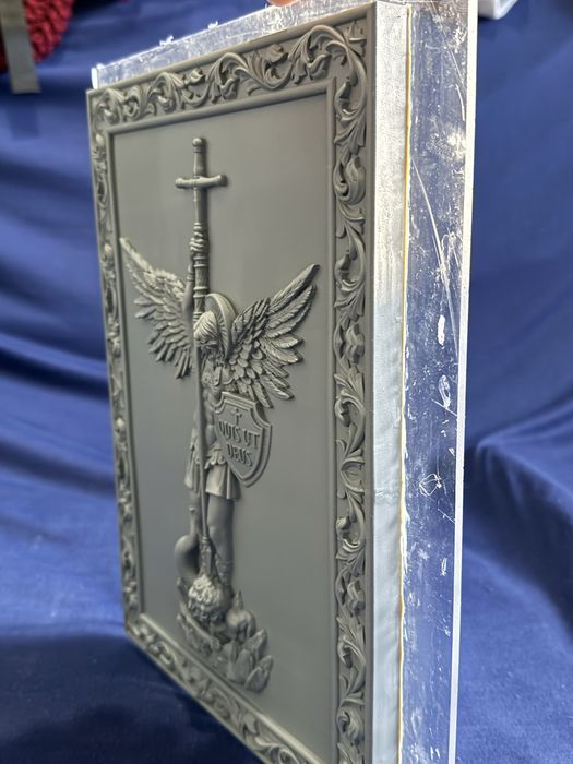 Quadro São Miguel Arcanjo 3D em Resina