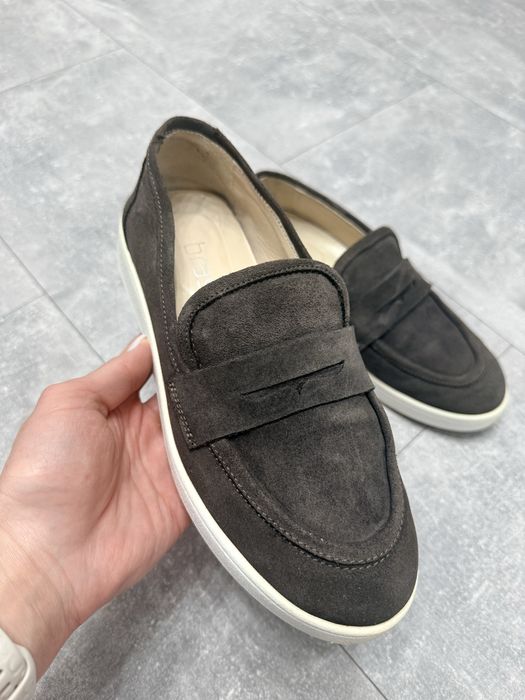 Замшеві лофери з натуральної шкіри