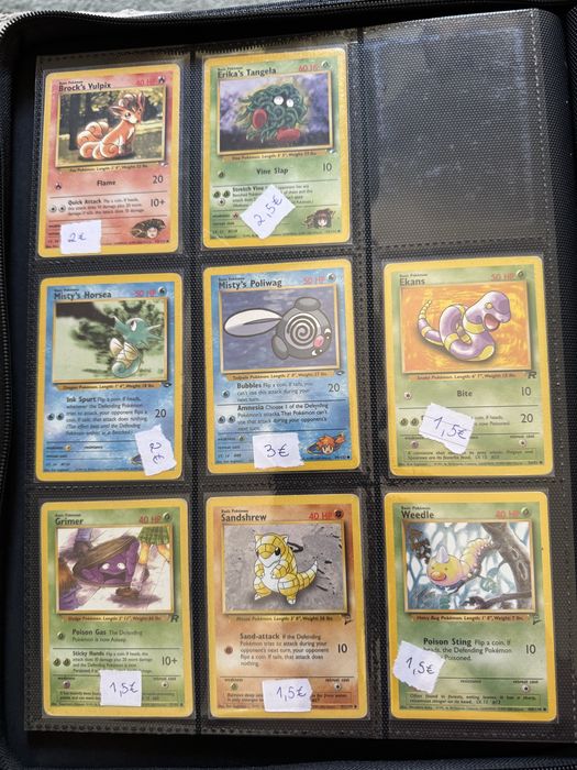 Cartas pokemon antigas