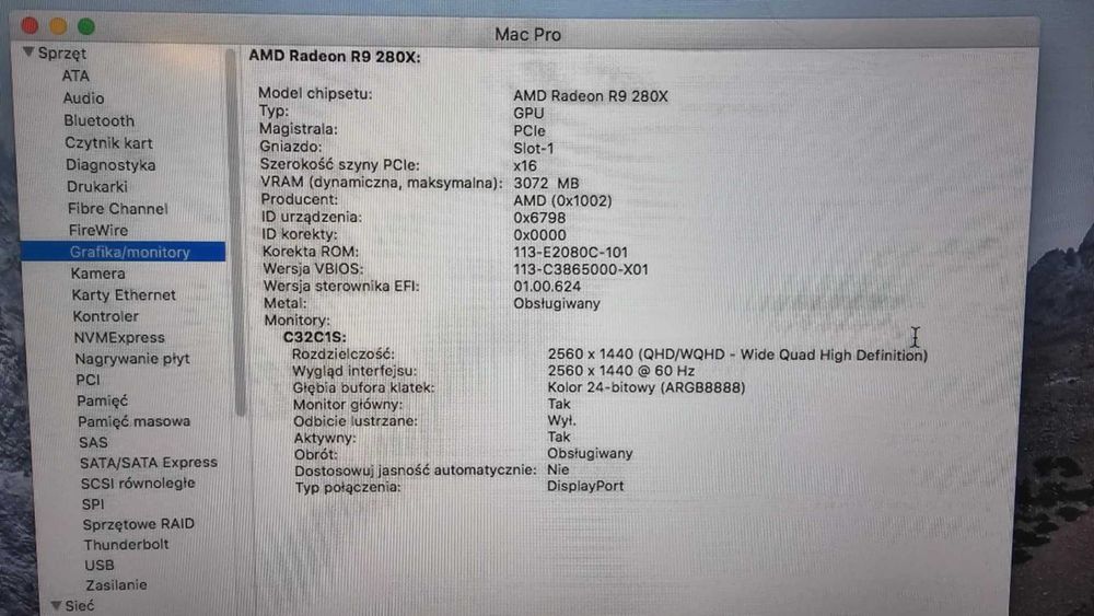 Apple Mac Pro 5.1 / 2x XEON / 12 RDZENI / 64 GB RAM /2 X SSD / R9 280X