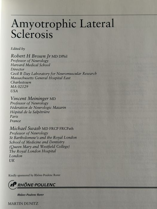 Amyotrophic Lateral Sclerosis