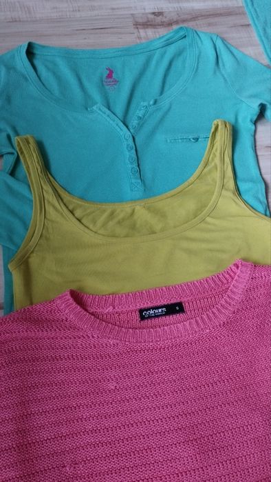 Bluzka koszulka top r. 36/38 zestaw okazja