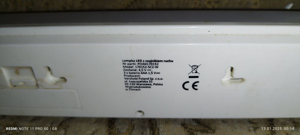 Sprzedam lampkę led z czujnikiem ruchu