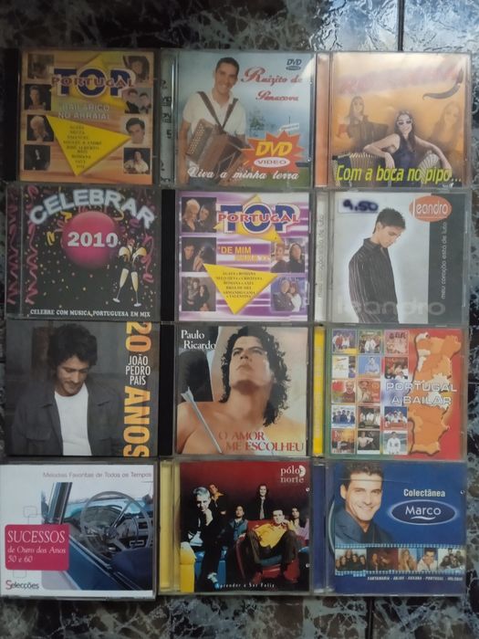 72 CDs originais música popular 3 euros cada