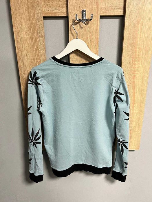 Damska miętowa bluzka z długim rękawem, rozmiar M