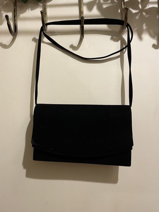 Torebka kopertówka czarna aksamitna