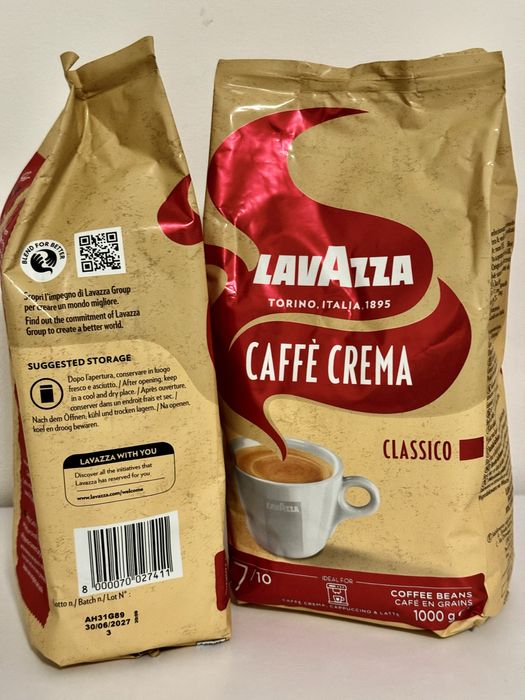 Кава в зернах Зернова Кава Lavazza Caffe Crema Classico, 1 кг 7/10