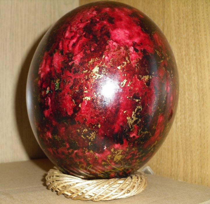 Ovo de Avestruz Pintado (pintura metalizada)