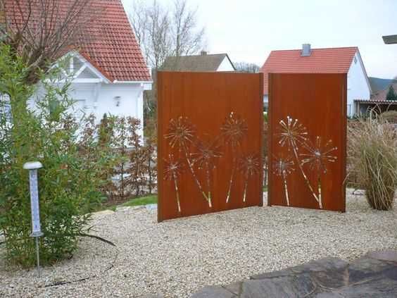 Panel ogrodowy dekoracyjny Corten Ścianka dekoracyjna Zasłona ogrodowa