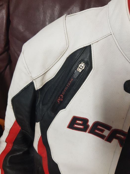 Blusão motard Bering em couro tamanho xl