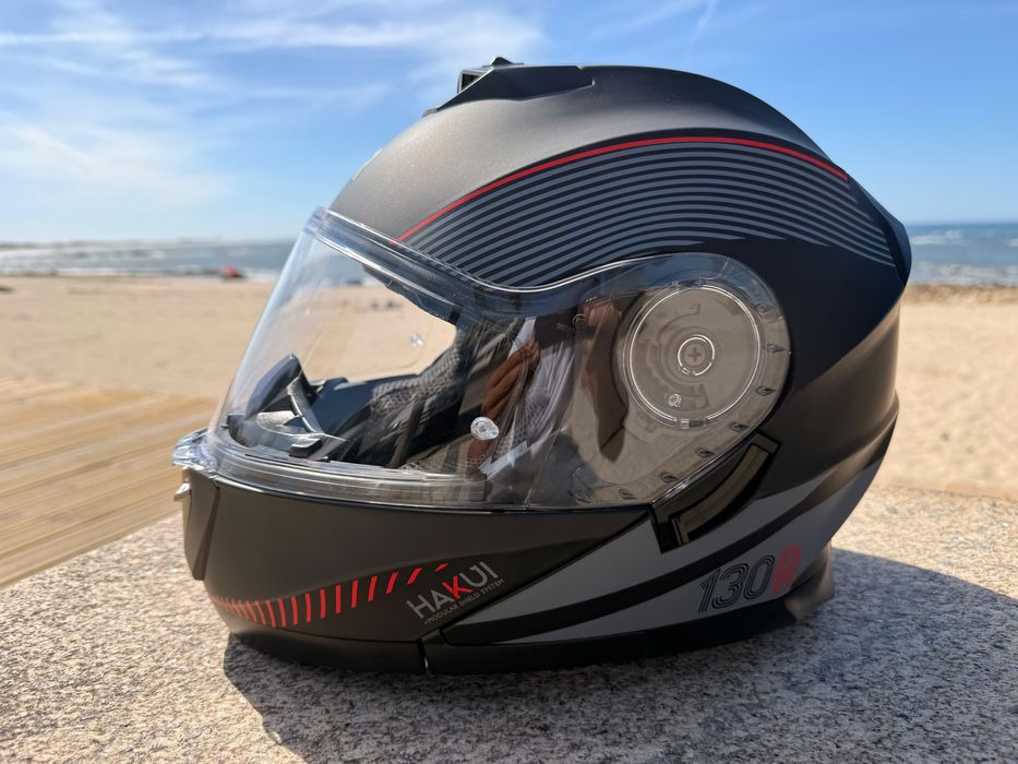 Capacete Hakui V2 Stellar Matt black / red - tamanho xs