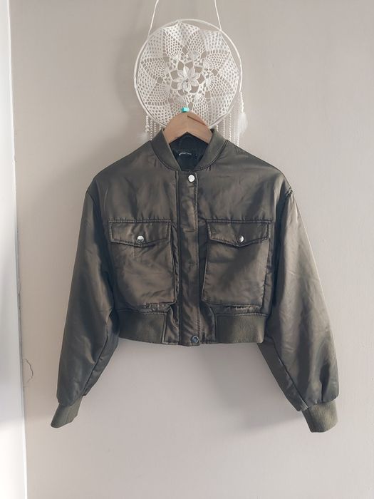 Kurtka bomberka  S 36 khaki Ginatricot jesienna zimowa