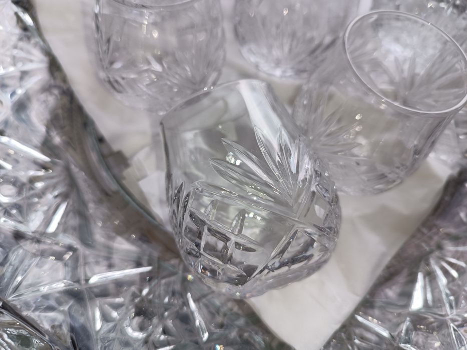 Kieliszki kryształowe PRL 9 szt.