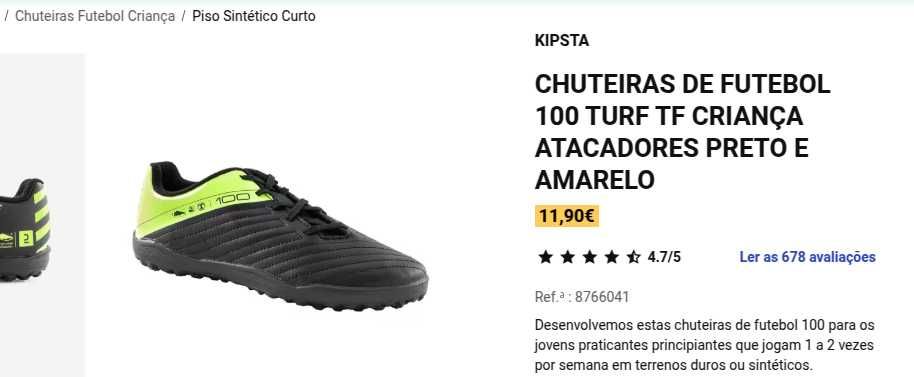 KIPSTA 100 TF   chuteiras de futebol  para crianças