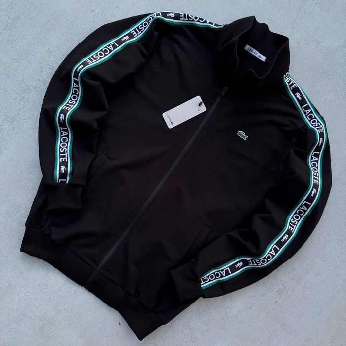 Олімпійка Lacoste з лампасами. Зіпка. Кофта Лакост. Топ якість