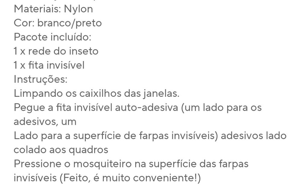 Rede anti-insectos 1,3*1,5 m nova
