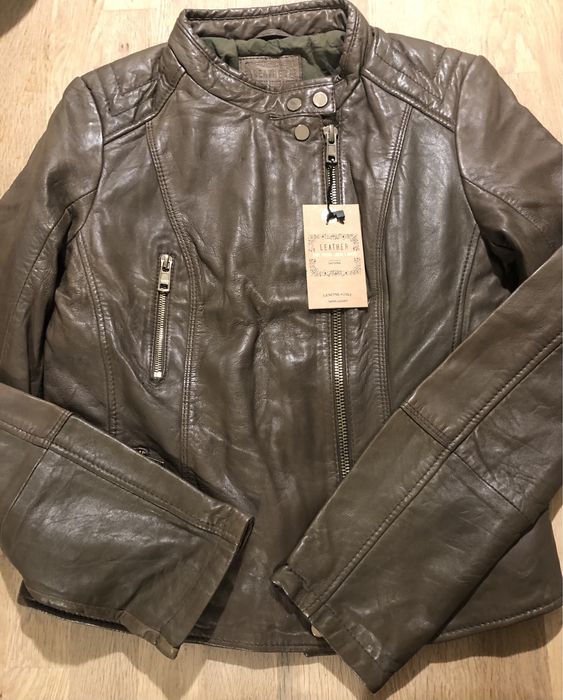 Kurtka skórzana męska Bershka - wiosna i jesień - nowa