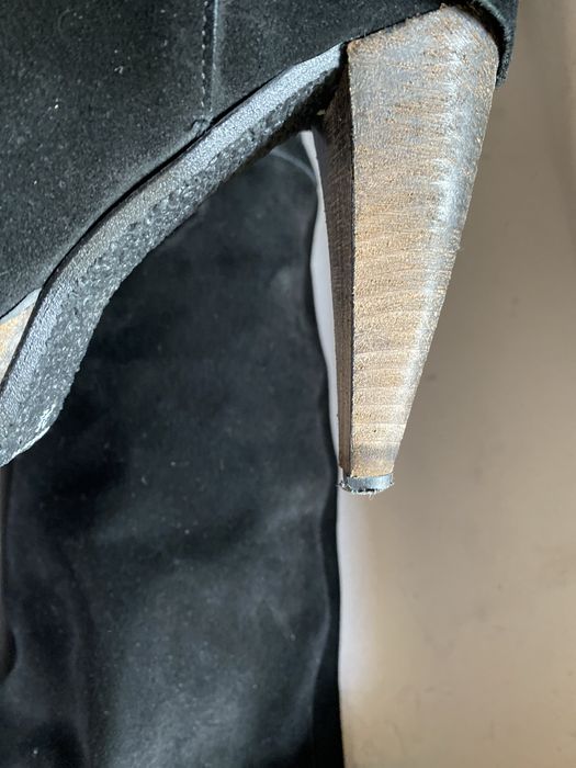 Чоботи замшеві чорні